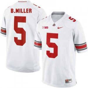 Men's NCAA Ohio State Buckeyes Braxton Miller #5 College Stitched Authentic Nike White Football Jersey DC20V53DN